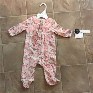 Floral print footsie